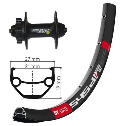 Winora Dt Swiss 545 Disc 6a Qr Shimano Deore Xt 26´´ Front Wheel  9 x 100 mm