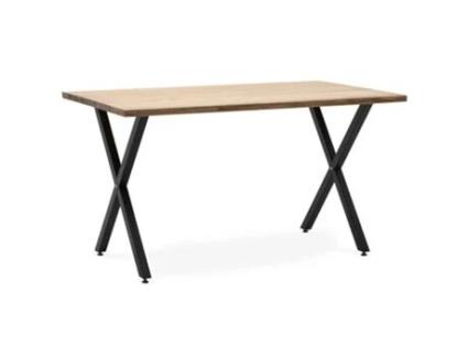 Perna de Mesa de Jantar BO x  FURNITURE (Madeira - Preto - 120 x 80 x 75 cm)