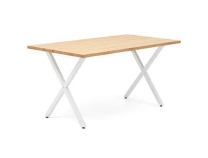 Mesa de Refeição BO x  FURNITURE (Madeira - Branco - 200 x 80 x 75 cm)