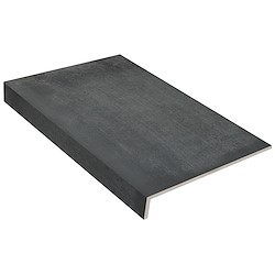 Degrau cerâmico  RECER GRAND CONCRETE BLACK CIMENTO 30X60CM
