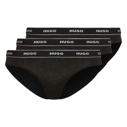 Hugo Stripe Brief 3 Units Preto 2XL Mulher