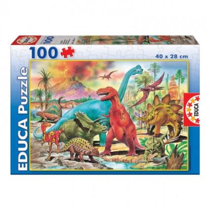 Puzzle  Dinosaurios (100 Peças)