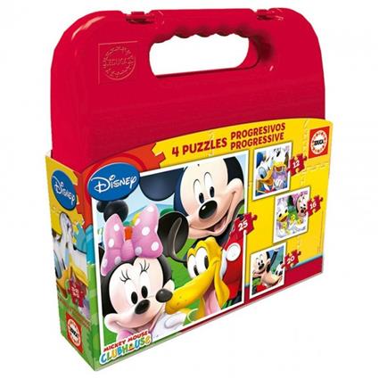 Set de 4 Puzzles Disney Mickey Mouse Progressive  (12-16-20-25 pcs)