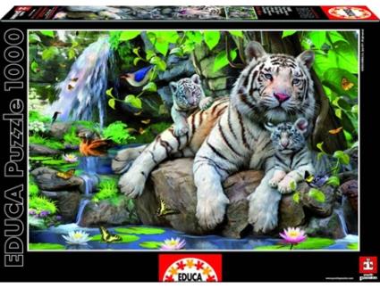 Puzzle  Tigres Brancos de Bengala (1000 Peças)