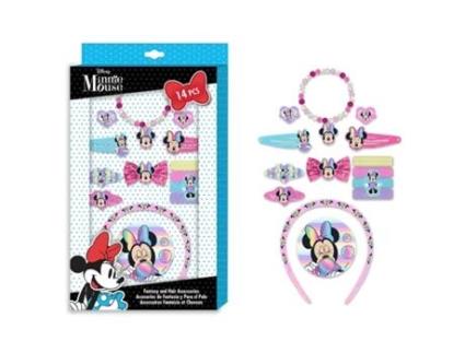 SET ACCESORIO PELO Y FANTASIA 14 PIEZAS MINNIE