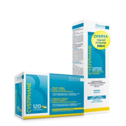 Biorga Cystiphane (x120 comprimidos) + Champô Queda - 200ml