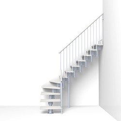 Kit escada em U LONG L80 CINZA/BEGE