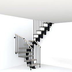 Kit escada em U LONG L80 PRETO/ TORTOLA