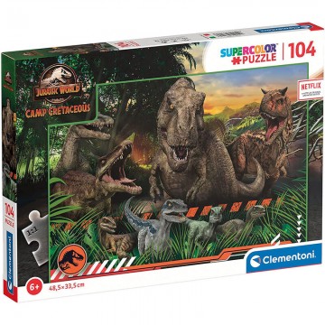 Puzzle Camp Cretáceo Mundo Jurássico 104 peças