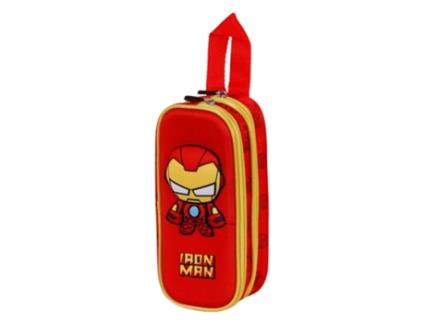 Estojo duplo 3D Bobblehead Iron Man Marvel