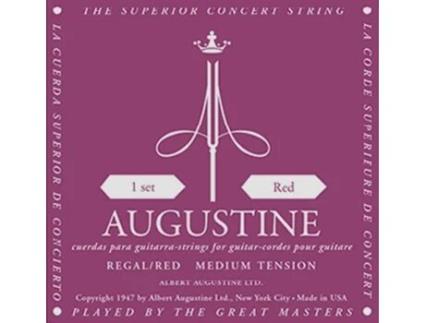 Augustine Conjunto de Cordas Vermelhas Clássico Agudos de Alta Tensão Extra & A