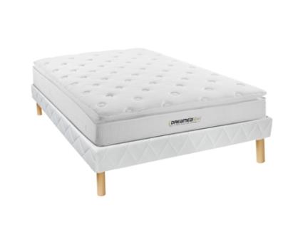 Conjunto de Quarto DREAMEA HOTEL Colchão Com Sommier Estofado Delice (140 x 190 cm)