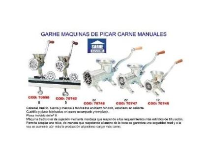 Garhe maquina picar carne manual n  22   00022