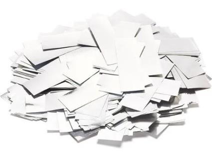 Confetti TCM FX 55x18 mm, Branco, Prateado, 1kg