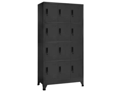 Cacifo VIDAXL Antracite (Aço - 90 x 45 x 180 cm)