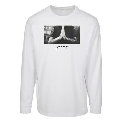 Mister Tee Urban Classics Pray Long Sleeve T-shirt Branco S Homem
