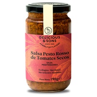 Pesto Rosso de tomate seco orgânico 190 g - Delicious & Sons