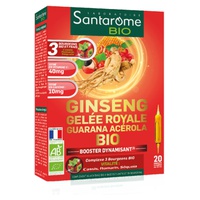 Ginseng Geleia Real Guaraná Acerola Orgânico 30 cápsulas vegetais - Santarome