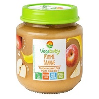 Baby Vegebaby Maçã Banana 4 meses frascos 2 unidades - Vegebaby