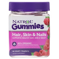 Gomas para Cabelo, Pele & Unhas, Framboesa 90 gomas - Natrol