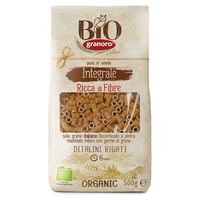 Ditalini listrado integral 500 g - Bio Granoro