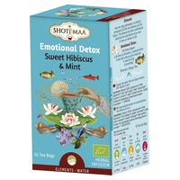 Ayurvedic Herbal Tea Sweet Hibiscus and Mint - Emotional Detox 16 saquetas de infusão de 2g - Haris Treasures