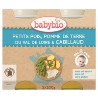 Boião Menu Legumes & Bacalhau (a partir dos 8 meses) 2 unidades de 200g - Babynat