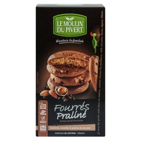 Biscoitos recheados com bombons com avelãs e amêndoas 130 g - Le Moulin du Pivert