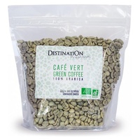 Grãos de café verdes não torrados orgânicos 500 g - Destination Bio