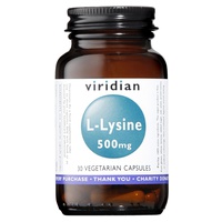 L-lisina 500mg 30 cápsulas vegetais - Viridian