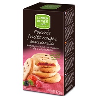 Biscoitos recheados com frutas vermelhas 5 unidades de 35g - Le Moulin du Pivert