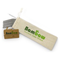 Palhas de aço inoxidável 6 unidades - Bambaw