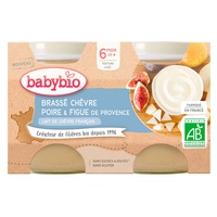 Feito com Leite de Cabra Francês - Pêra e Figo da Provença 2 unidades de 130g - Babybio