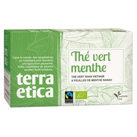 Chá Verde Menta 20 saquetas de infusão de 36g - TERRA ETICA