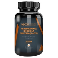 Ashwagandha, Rhodiola e Griffonia (5 HTP) 100 cápsulas vegetais - Vecos