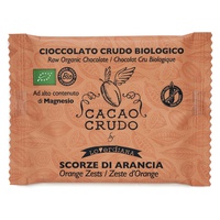 Barra de chocolate amargo com casca de laranja orgânica 30 g - Cacao Crudo