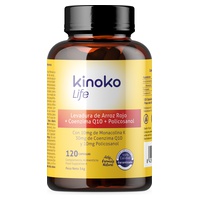 Levedura de arroz vermelho + coenzima q10 + policosanol 120 cápsulas - Kinoko Life