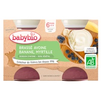 Aveia fermentada com vegetais - Banana Blueberry 2 unidades de 130g - Babybio