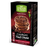 Biscoitos de cacau com gotas de chocolate 5 unidades de 35g - Le Moulin du Pivert