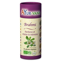 Brahmi Bio (Bacopa monnieri) 60 cápsulas vegetais de 420mg - Ayur-Vana