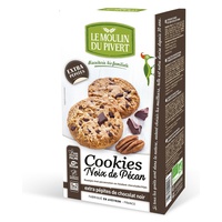 Biscoitos de nozes com pepitas de chocolate escuras 175 g - Le Moulin du Pivert