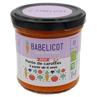 Purê de cenoura orgânica 130 g - Babelicot