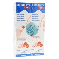 Pulverizador hipertónico de bolso Rhinolaya Fort 2 unidades de 50ml - Inebios