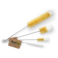 Conjunto de escovas para limpeza de garrafas 4 unidades - Bambaw