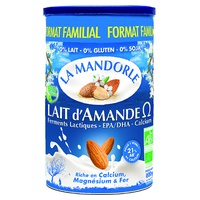 Leite de Amêndoa Omega sem Glúten Formato Familiar Bio 800 g de pó - La Mandorle