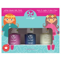 Kit Princesa Sereia - Verniz de Unhas à base de água 3 unidades de 9ml - Suncoat Girl