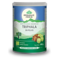 Lata de pó triphala orgânica 100 g de pó - Organic India