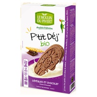 Biscoitos de cereais e cacau 4 unidades de 47.5g - Le Moulin du Pivert