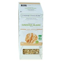 Raiz de ginseng branco orgânico 50 g - L'Herbothicaire