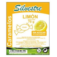 Rebuçados de Limão sem Açúcar sem gluten 70 g - Silvestre